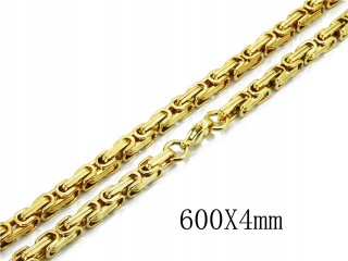 Pánska retiazka chirurgická oceľ, väzba kráľovským zlatom, 60 cm, 4 mm, nová