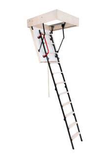 Podkrovné schody - podkrovný rebrík MINI Extra 80x60 hrubá doska 46mm