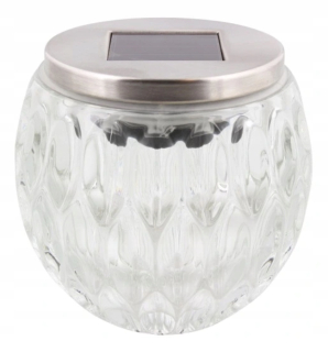 Solárne závesné svietidlo Solar silver 10 cm 1 ks.