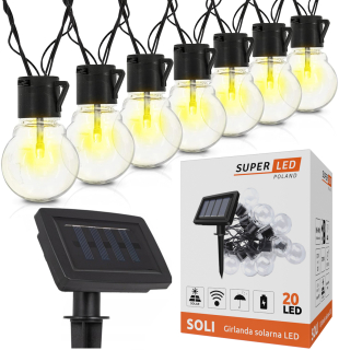 Solárne svietidlo SuperLED 550 cm, čierne