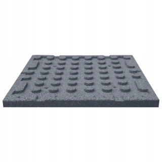 vidaXL Gumové taniere 12 ks 50x50x3 cm Šedá