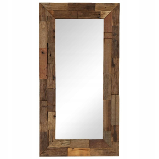 VidaXL zrkadlo s rámom z recyklovaného dreva 50 x 110 cm