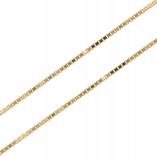 zlatá retiazka klasická kocka 1mm 585 14 karátov 45