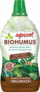 Biohumusové hnojivo pre zelené rastliny Tekuté 1l AGRECOL