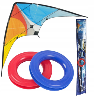 VEĽKÝ AKROBATICKÝ ŠPORTOVÝ KITE 2 RIADKY 160X80CM 2 RADY EAGLE DIEŤA