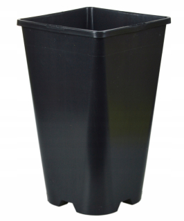 Kvetináč Edoniczki.pl 14 cm x 14 x 23 cm priemer 14 cm plast čierny