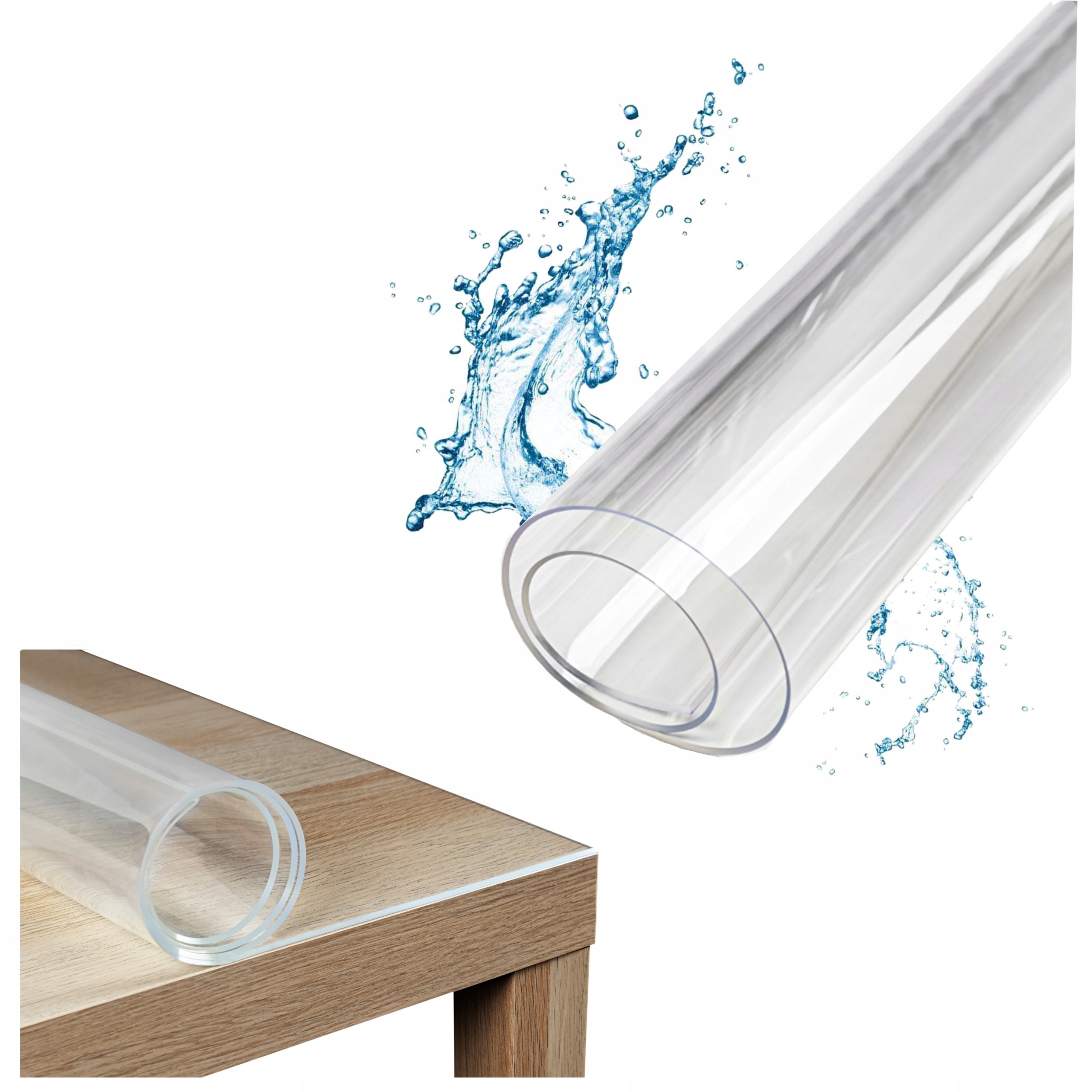 Transparentná ochranná podložka na stôl 60x120 cm, hrúbka 1 mm
