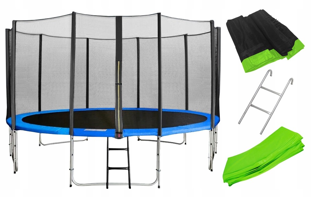 Záhradná trampolína SkyRamiz 487 cm 16 stôp pre deti, zelené príslušenstvo