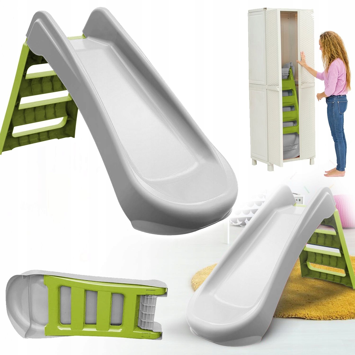 Záhradná šmykľavka pre deti Skladacia stabilná šmykľavka 130 cm