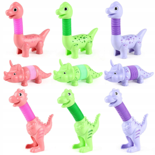 Zbavte sa stresu s 9-dielnymi teleskopickými trubicami Dino pre deti a dospelých