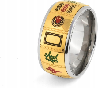 Čínsky znak Mahjong Rotačný krúžok Úzkosť Fidget Rings