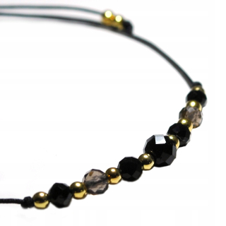 ČIERNY TURMALÍN Náramok Turmalín Onyx Quartz z prírodných kameňov