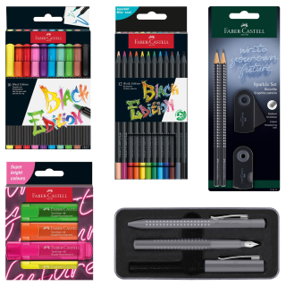 Školská výbavička Faber-Castell Black Edition pre ročníky 6-8 a stredné školy