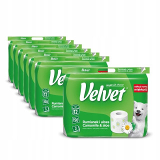 Toaletný papier Velvet harmanček a aloe 84 roliek