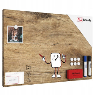 Magnetická tabuľa ALLboards MetalBoards drevo 60 × 40 cm