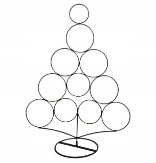 Čierny kovový dekoratívny stromček 61 cm