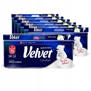 Toaletný papier Velvet Comfort White Cotton 70 roliek