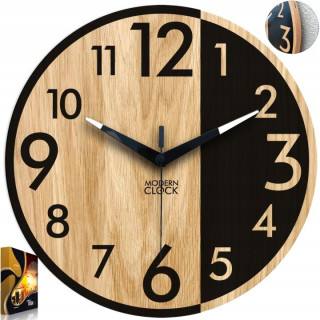 Dubové nástenné hodiny ModernClock Alfred 33,5 cm