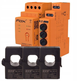 Trojfázový Wi-Fi monitor F&F Fox MEF-3-OPTI-100 so signalizáciou