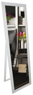 Biele stojace zrkadlo 170 × 50 cm so sklom Saint-Gobain