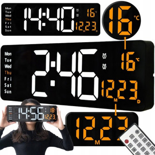Digitálne LED hodiny Renew Force 39 cm s ovládačom