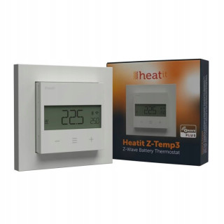 Bezdrôtový termostat Heatit Z-Temp3 Z-Wave biely