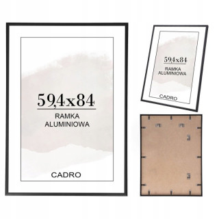 Čierny hliníkový rám Cadro A1 59,4 × 84 cm
