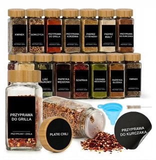 Cadro súprava 24 sklenených dóz na koreniny, 120 ml