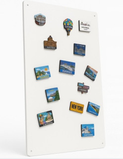 Biela magnetická tabuľa STALFORM 80 × 50 cm z ocele
