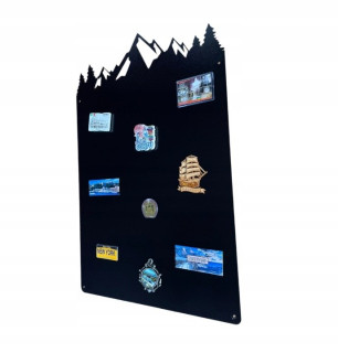 Čierna magnetická tabuľa STALFORM 75 × 49 cm s horami