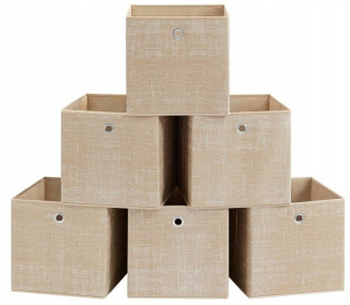 SONGMICS RFB006K03, sada 6 skladacích boxov 30 × 30 × 30 cm