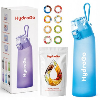 Bidon HydroGo 650 ml so 7 aromatizačnými kapsulami, fialovo-modrý