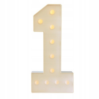 Svietiaca číslica 1 s 10 LED, výška 100 cm