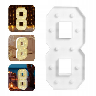 Svietiaca číslica 8 s 10 LED, výška 100 cm