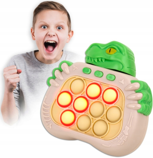 Arkádová POP IT POPIT Elektrická antistresová dino hra svieti MEGA