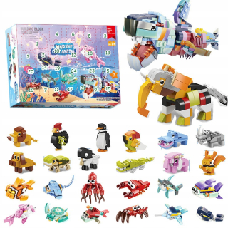 Set adventného kalendára - kocky zvieratiek