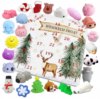 Kinder adventný kalendár CHILDREN 24 GNIOTKI SQUISHY SQU