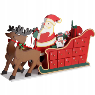 DREVENÝ SANTA ADVENTNÝ KALENDÁR