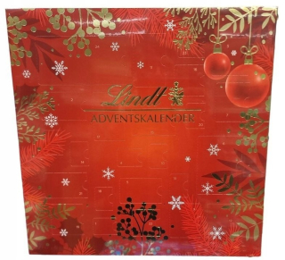 Lindt adventný kalendár 196g (červené balenie)