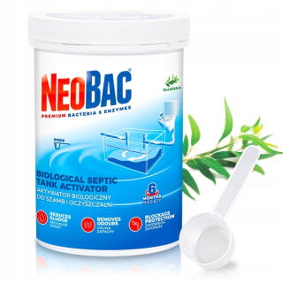 NeoBac BAKTÉRIE pre septiky a čistiarne odpadových vôd | VRECKÁ PROTI ZÁPACHU