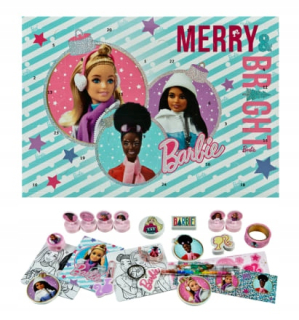 BARBIE BÁBKY VIANOČNÝ ADVENTNÝ KALENDÁR PLNÝ 24 OKIEN SKVELÝ DARČEK