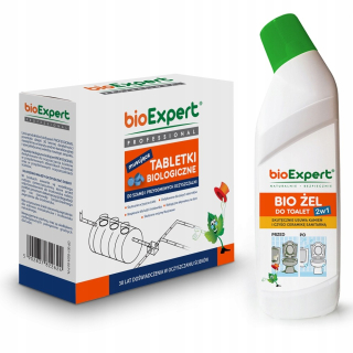 Baktérie tablety do septiku 24ks + Biogel na WC 750ml BIOEXPERT