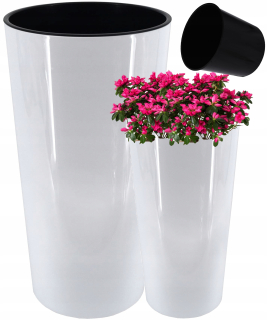 Donicaa Pot High Flowed Bed Tubus Slim Shine DTUS300 White + Príspevok