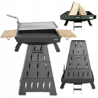 PRENOSNÝ ZÁHRADNÝ GRIL NA UHLIE HECHT VESUV BBQ & TEPLOTOLNÝ KRB