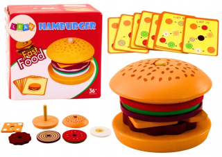 DREVENÝ HAMBURGER 8 EL KARTY RECEPTOV 10 KS štíhle hračky