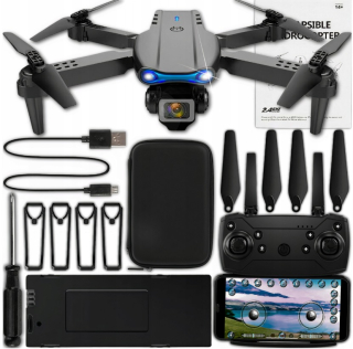 DRONE E99 2x vznášajúca sa kamera 200 m vyhýbanie sa prekážkam WIFI kufor darček