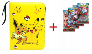 VIAZAČ NA ALBUMY NA KARTY POKEMON ZA 400 KARIET + KARTY ZDARMA