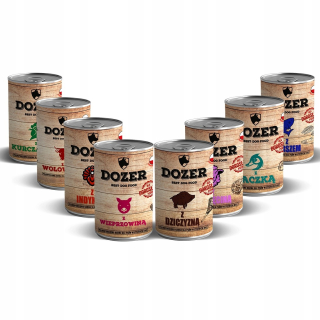 Dozer mokré krmivo pre psov mix príchutí 24x400g
