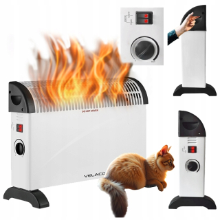 Velaco 2000 W biely konvektorový ohrievač