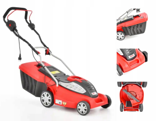 HECHT 1638R ELEKTRICKÁ SEKAČKA VÝKON 1600W ŠÍRKA 38CM 45L KOŠÍK